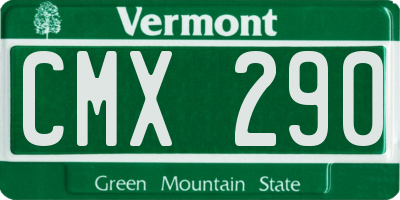 VT license plate CMX290
