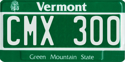 VT license plate CMX300