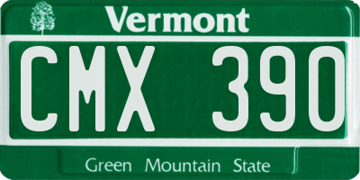 VT license plate CMX390