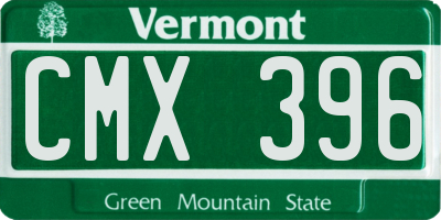 VT license plate CMX396