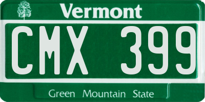 VT license plate CMX399