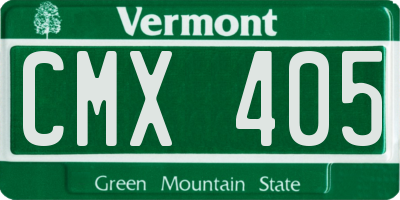 VT license plate CMX405