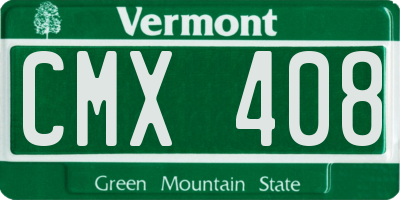 VT license plate CMX408