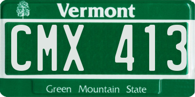 VT license plate CMX413