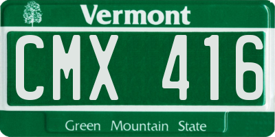 VT license plate CMX416