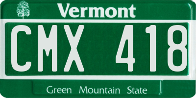 VT license plate CMX418