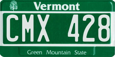 VT license plate CMX428