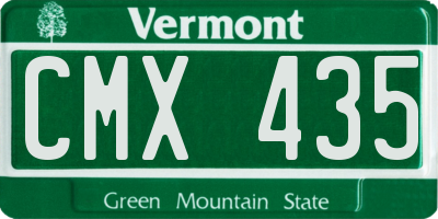 VT license plate CMX435