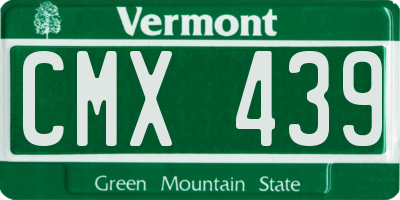 VT license plate CMX439