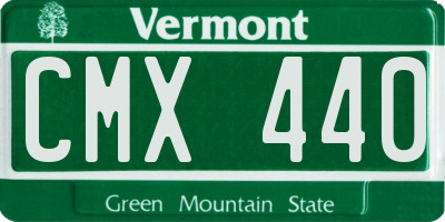 VT license plate CMX440