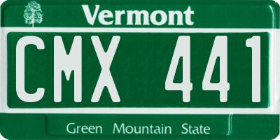 VT license plate CMX441