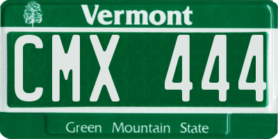VT license plate CMX444