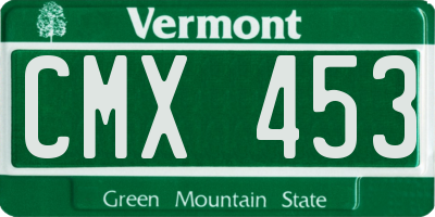 VT license plate CMX453