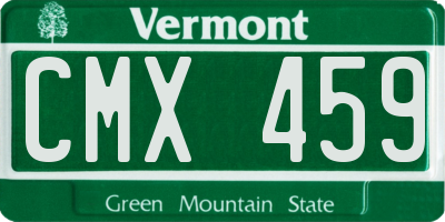VT license plate CMX459
