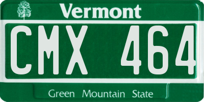 VT license plate CMX464