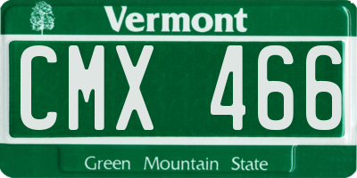 VT license plate CMX466