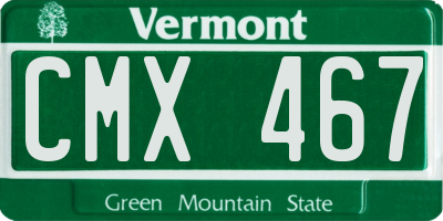 VT license plate CMX467