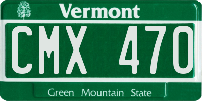 VT license plate CMX470