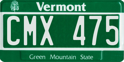 VT license plate CMX475