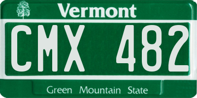 VT license plate CMX482
