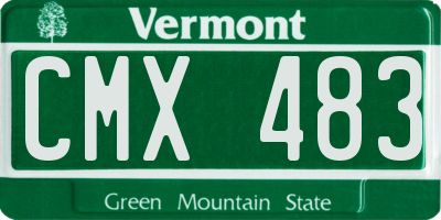 VT license plate CMX483