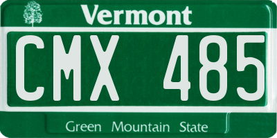 VT license plate CMX485