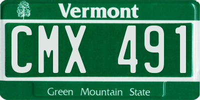 VT license plate CMX491