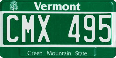 VT license plate CMX495