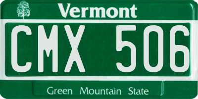 VT license plate CMX506