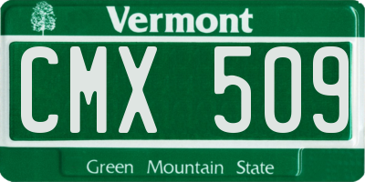 VT license plate CMX509