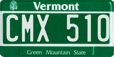 VT license plate CMX510