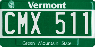 VT license plate CMX511