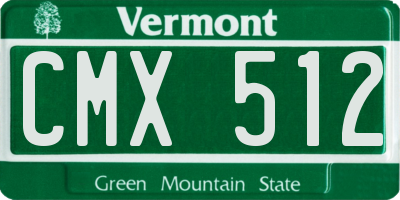 VT license plate CMX512