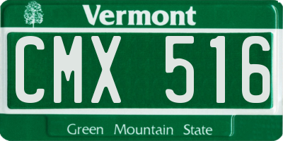 VT license plate CMX516
