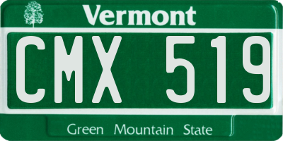 VT license plate CMX519