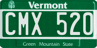 VT license plate CMX520