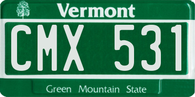 VT license plate CMX531