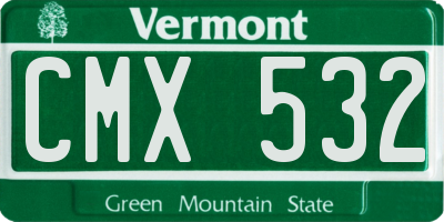 VT license plate CMX532