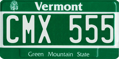 VT license plate CMX555