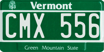 VT license plate CMX556