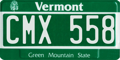 VT license plate CMX558