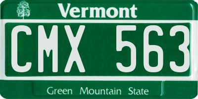 VT license plate CMX563