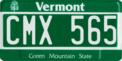 VT license plate CMX565