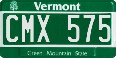 VT license plate CMX575