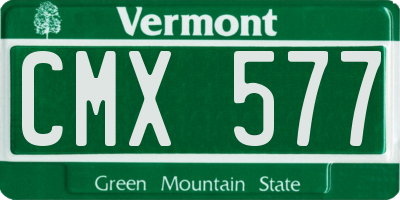 VT license plate CMX577