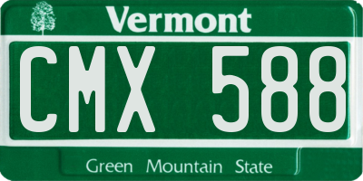 VT license plate CMX588