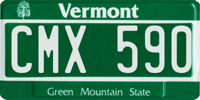 VT license plate CMX590