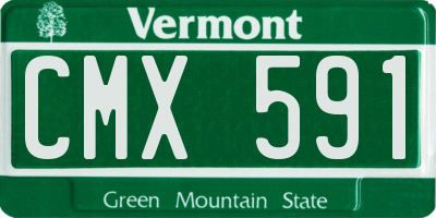 VT license plate CMX591
