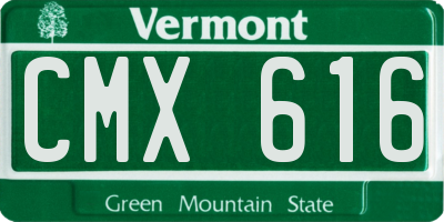 VT license plate CMX616