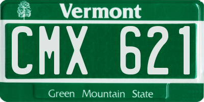 VT license plate CMX621